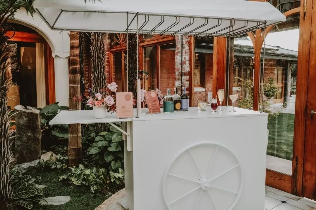 The Creative Cart Company is a must-have for your wedding or next event. They specialize in adapting their party carts to your vision. Whether it's serving champagne, cocktails, canapes or a unique backdrop for cake cutting, they have endless ideas t