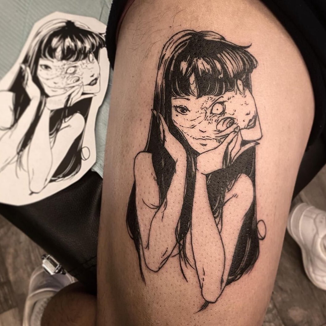 Anime Tattoo by @russellkills ✨ Tag someone who wants an anime tattoo! #tattoo #njtattoo #njtattooartist #smallbusiness #anime #animetattoo #handsomdevil #handsomedeviltattoo #handsomedeviltattooco #handsomedeviltattoocompany