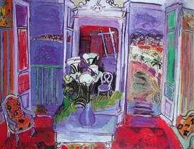 例圖三 杜菲(Raoul Dufy,1877~1953,法國) 有窗戶的室內 1928年 私人收藏