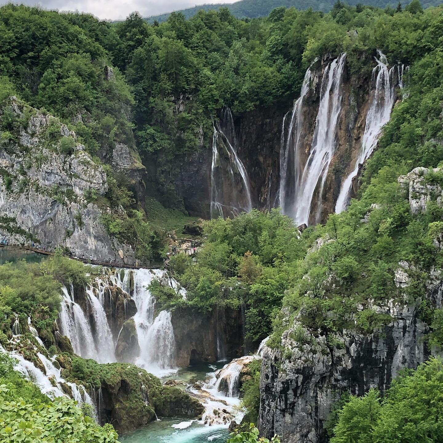 Croatia is purdy! Hiking Plitvice lakes.