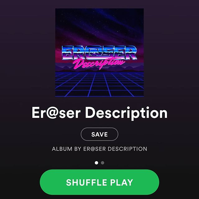 @eraserdescription have unleashed their record! Listen on various platforms &mdash; buy a physical copy &mdash; tell all your friends about it!