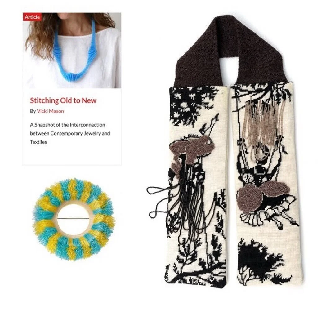 Delighted that my work is included in Vicki Mason&rsquo;s latest AJF article on the interconnections between contemporary textiles and jewellery. There is a link to the article in my bio ;-) 

 @vickimasonjeweller  Loved learning about these artists 