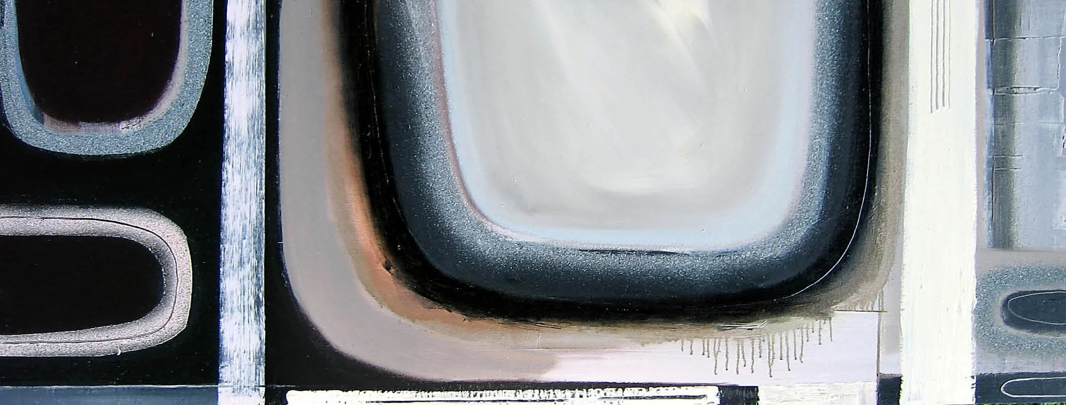 BLACK HOLE, 180 x 50cm, acrylic, spray paint on canvas