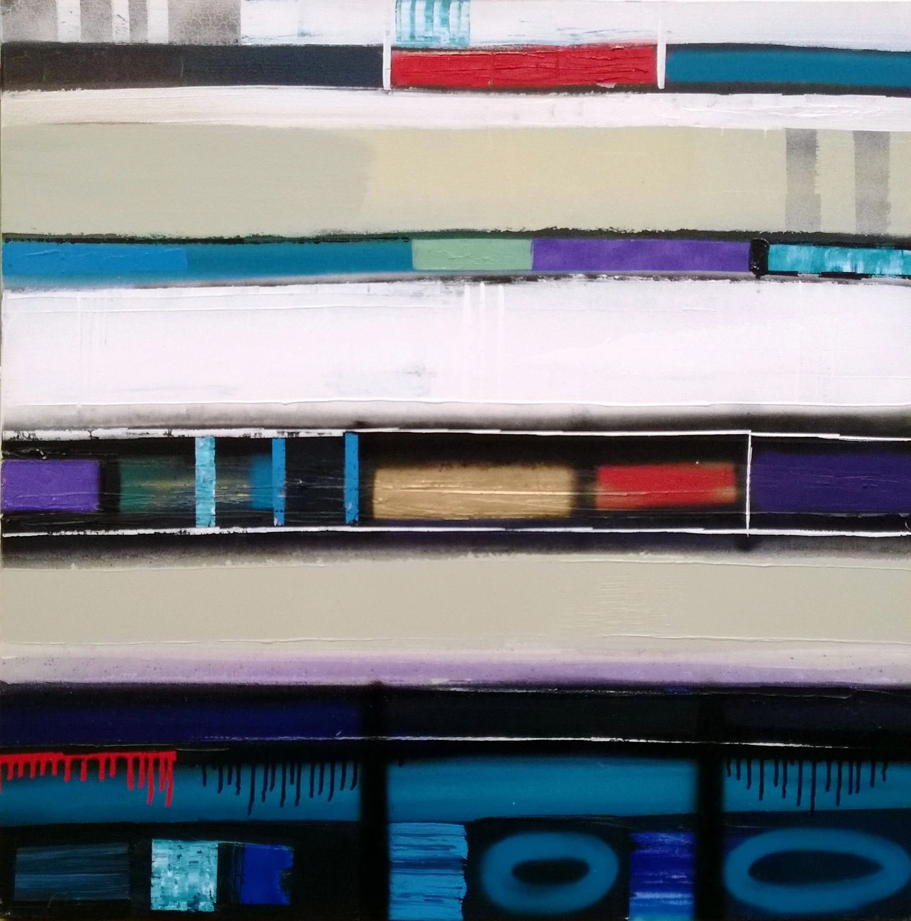 ANOTHER LEVEL, 90 x 90cm, acrylic, spray paint on canvas