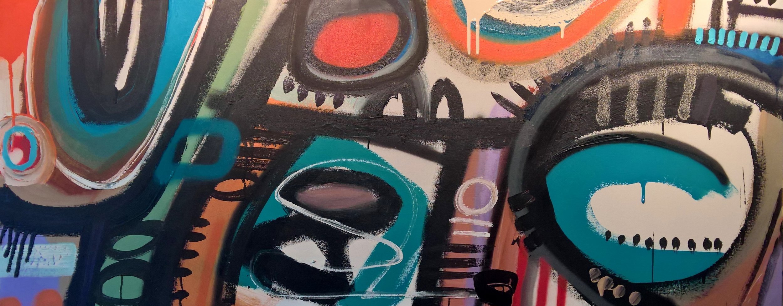 MILES DAVIS, 150 x 50cm, acrylic, spray paint on canvas