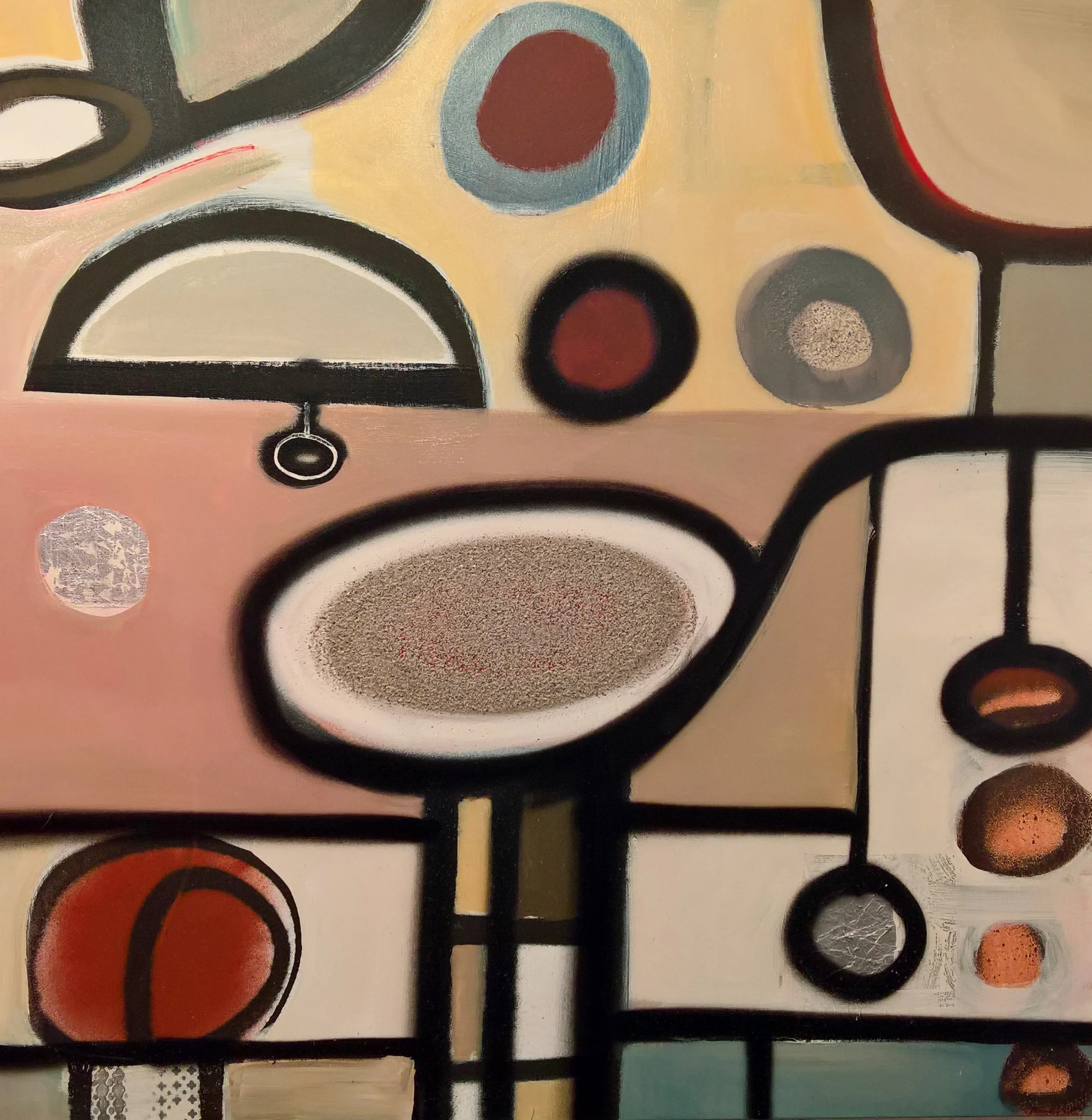EQUILIBRIUM, 100 x 100cm, acrylic, spray paint on canvas