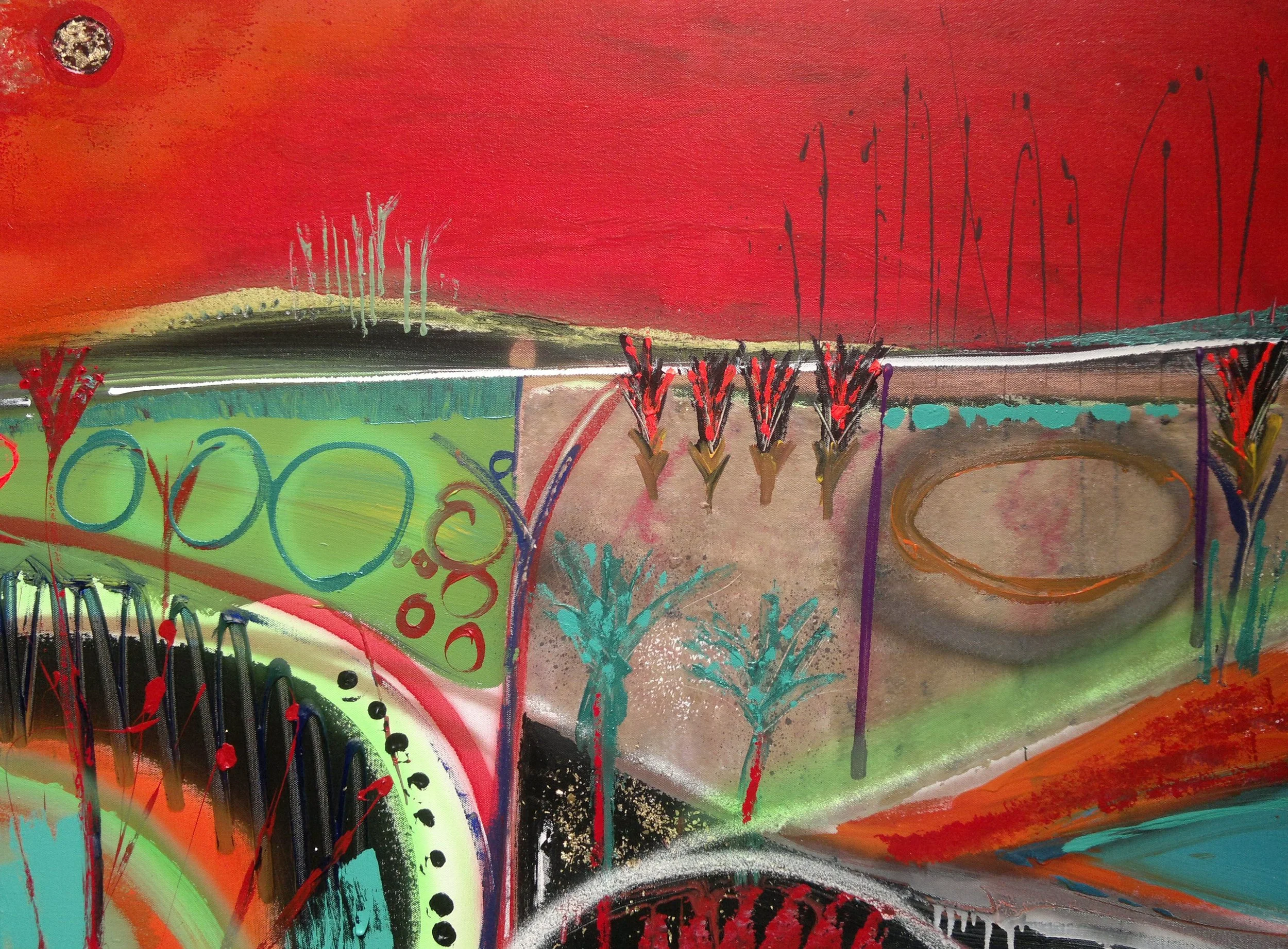 AFRICA II, 140 x 100cm, acrylic, spray paint on canvas