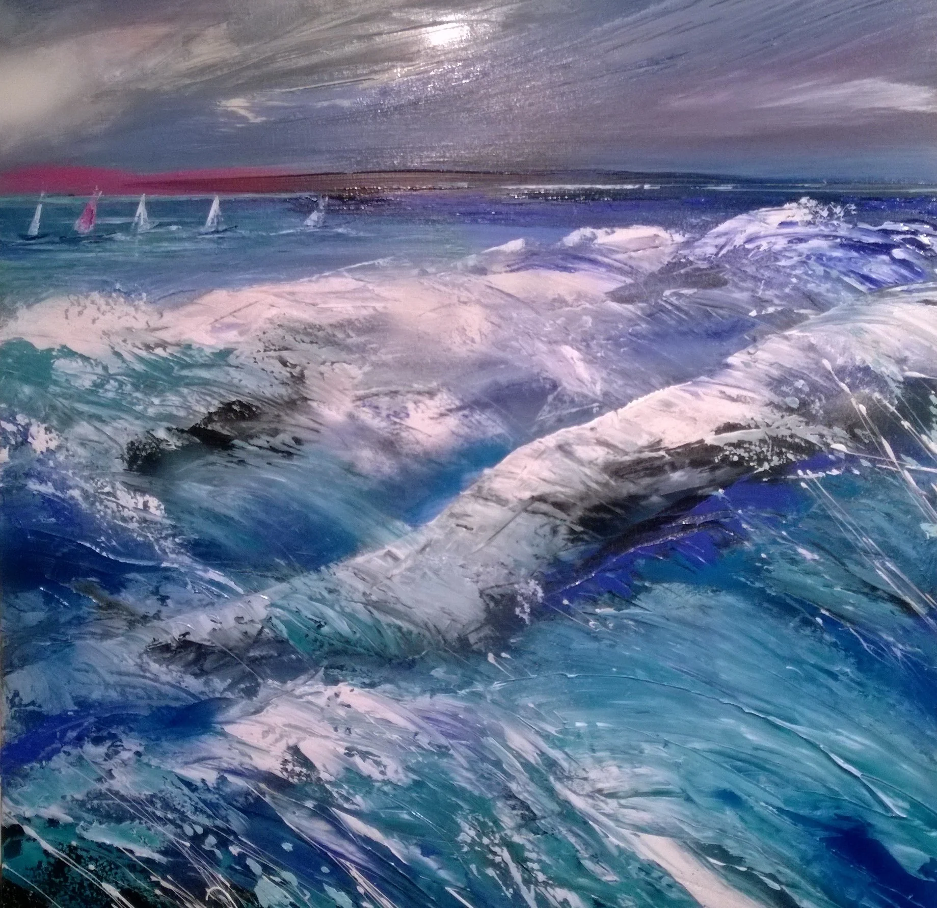 STORM, 100 x 100cm, acrylic on canvas