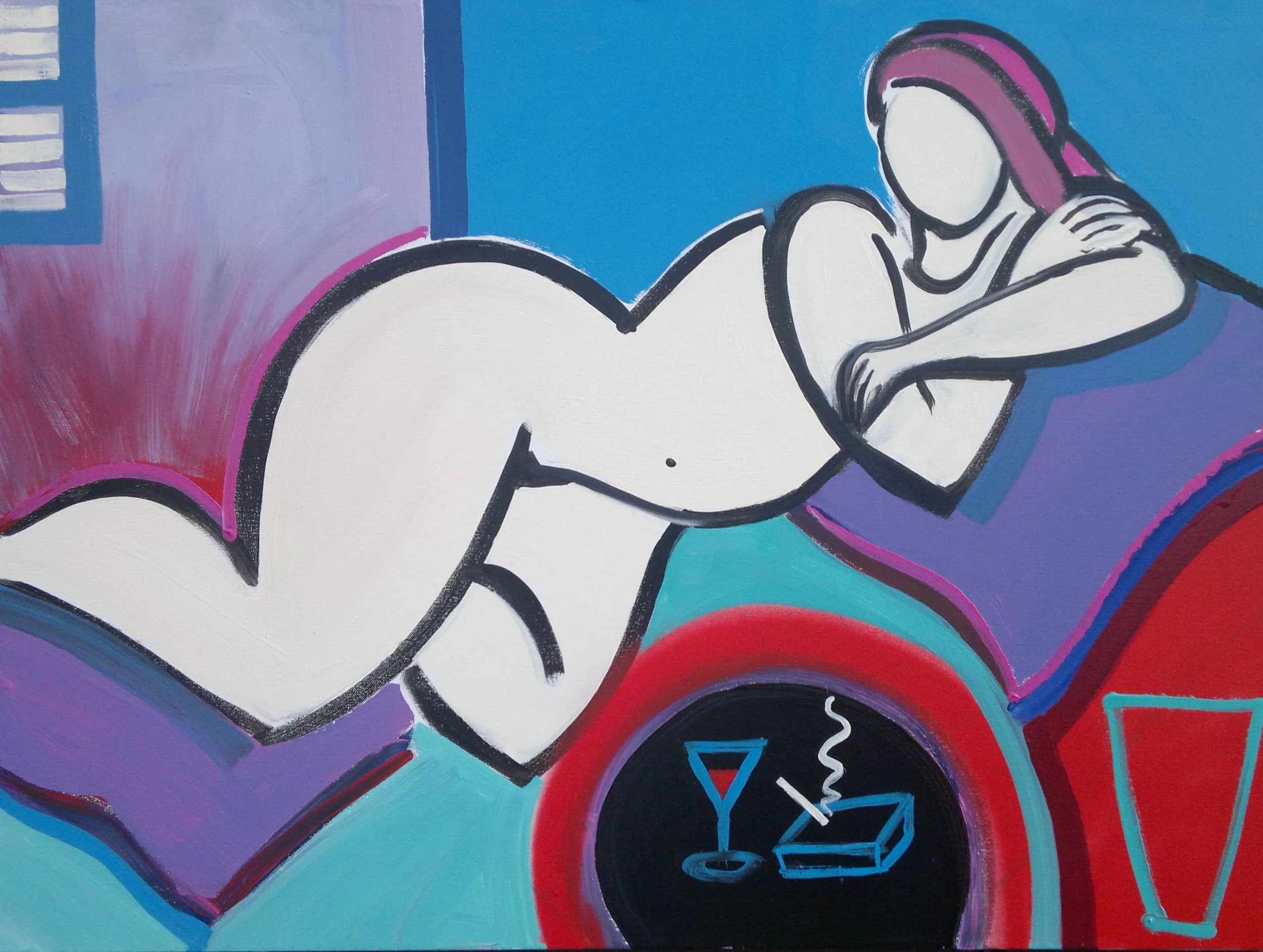 MATISSE'S MODEL TAKES A BREAK, 100 x 70cm, acrylicon canvas