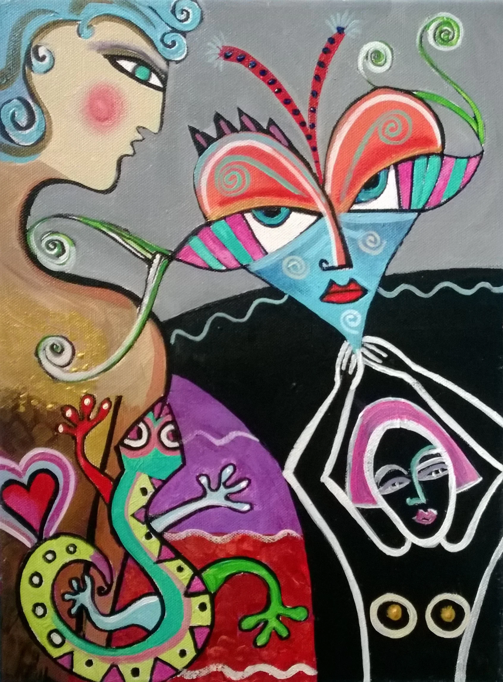 THE OFFERING, 40 x 30cm, acrylic on canvas