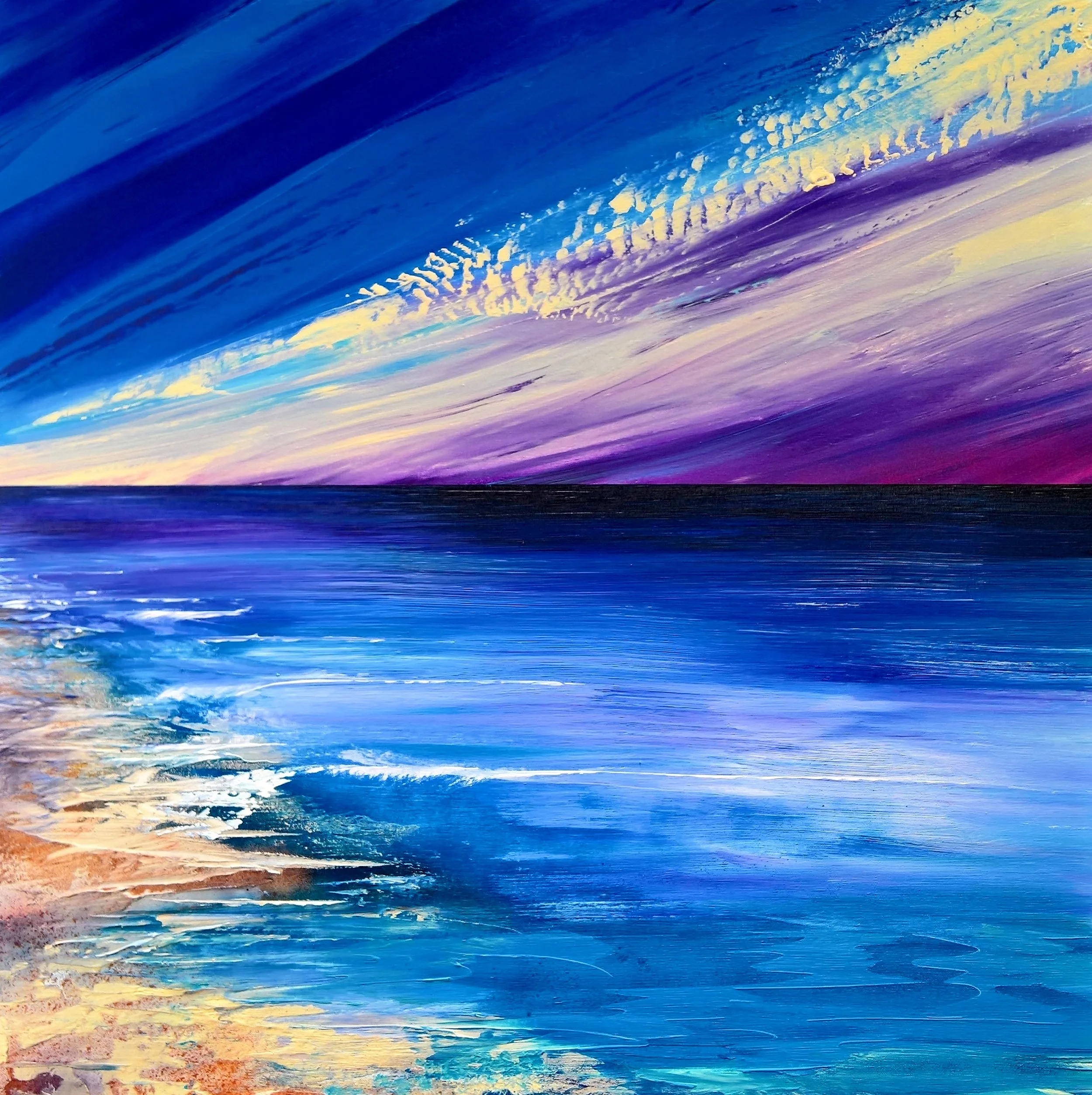 SEASCAPE NO.22, 90 x 90cm, acrylic on canvas