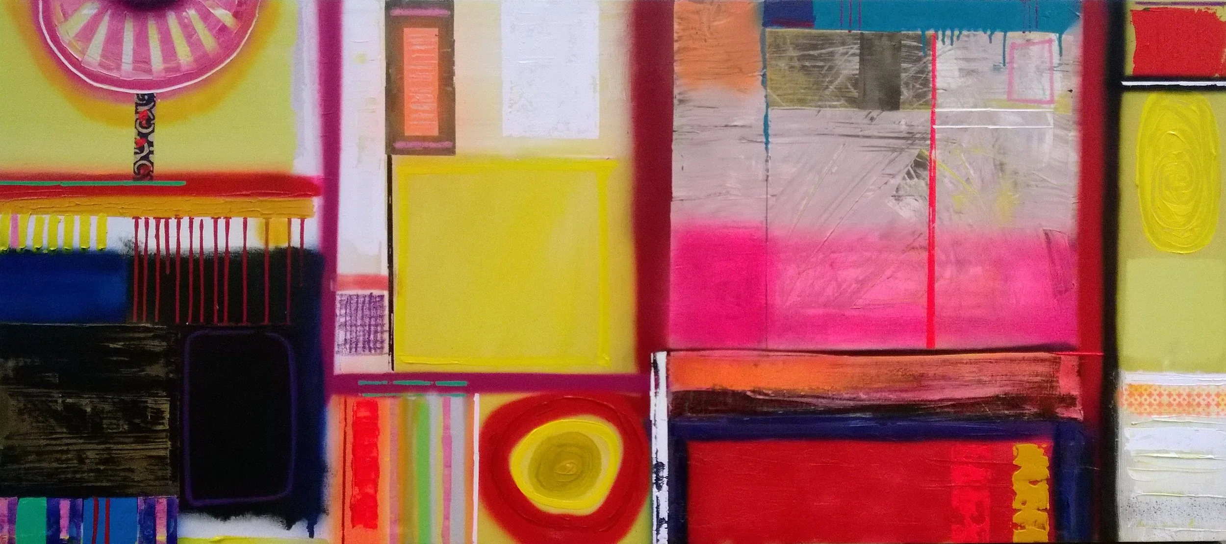 MONUMENTAL PRIZE, 180 x 75cm, acrylic, spray paint, gold leaf on canvas