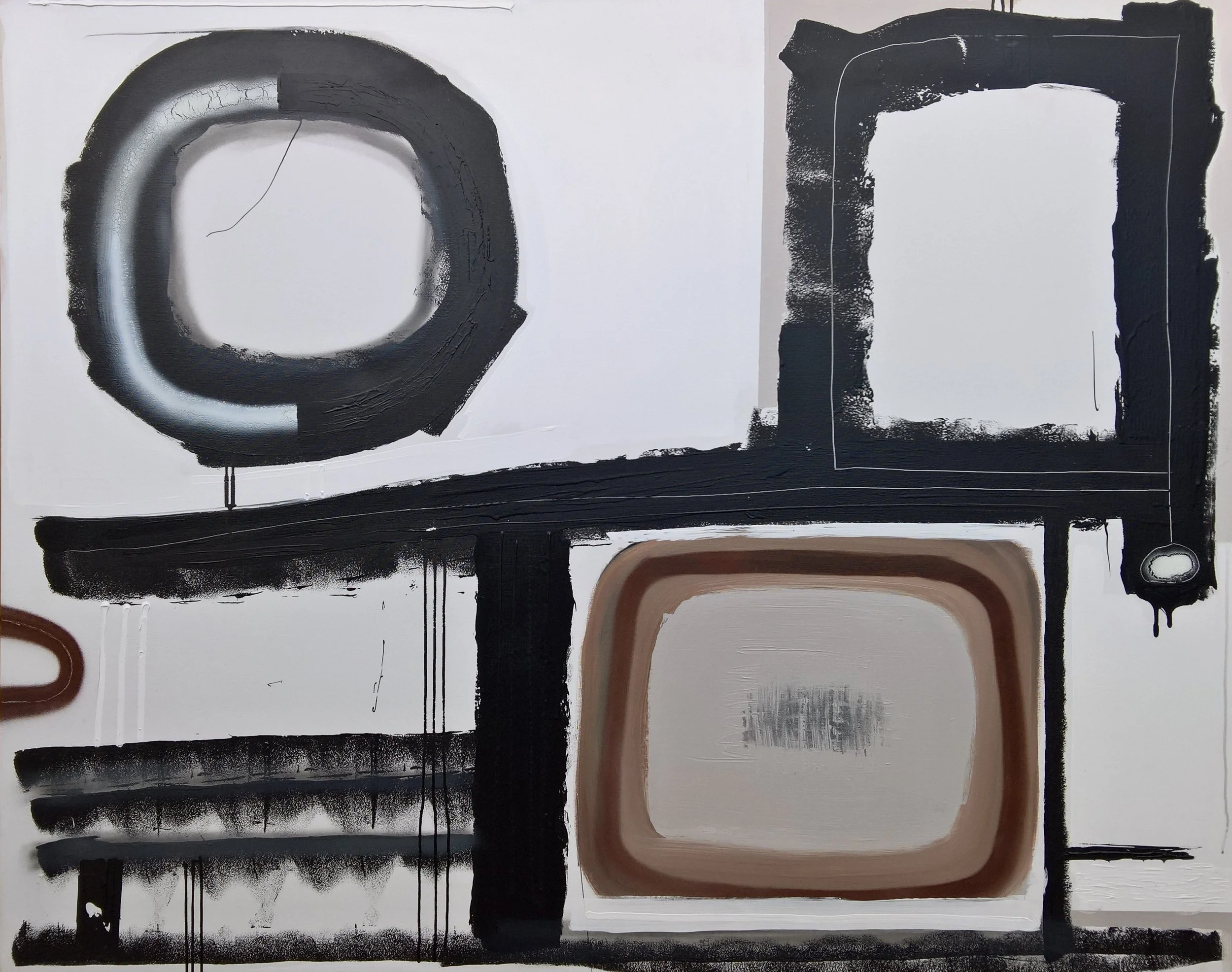 MAKE YOUR MARK, 150 x 120cm, acrylic, ink, spray paint on canvas