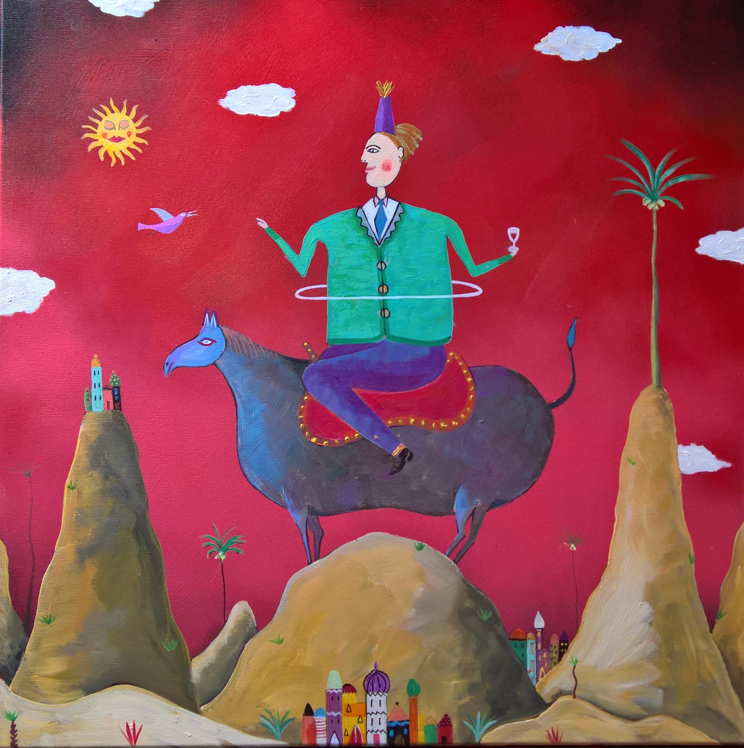 WILBUR, 76 x 76cm, acrylic on canvas