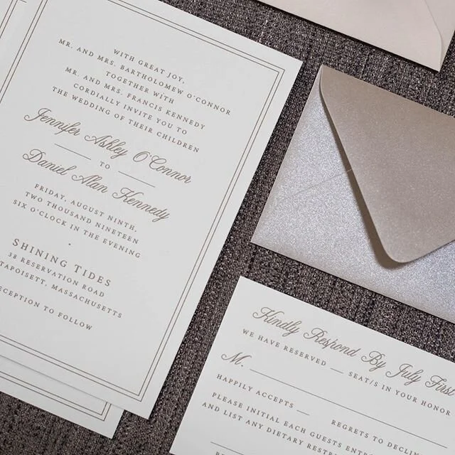 Another beautiful wedding invitation suite from 2019.