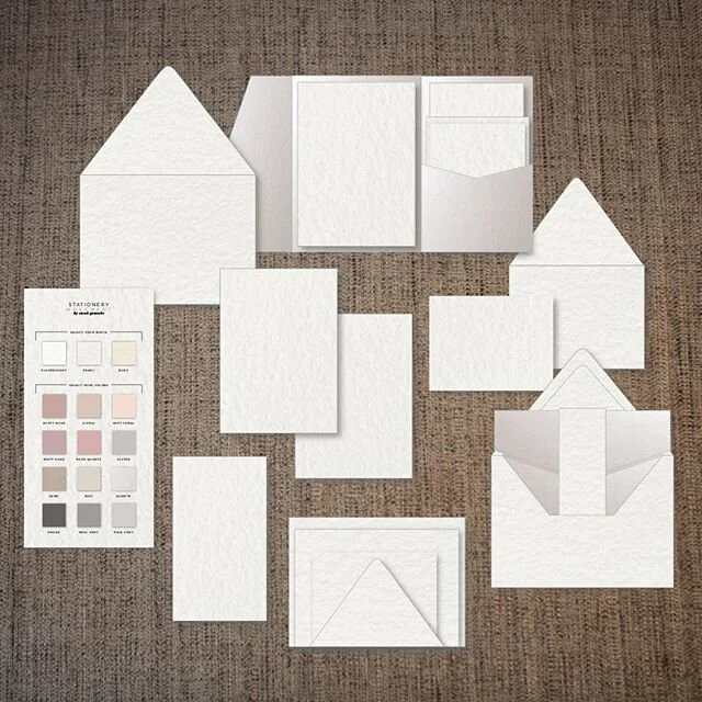 Sample &amp; Swatch kits are headed out this week for a few 2020 couples. Swipe to see what a 2019 bride chose for her color combination