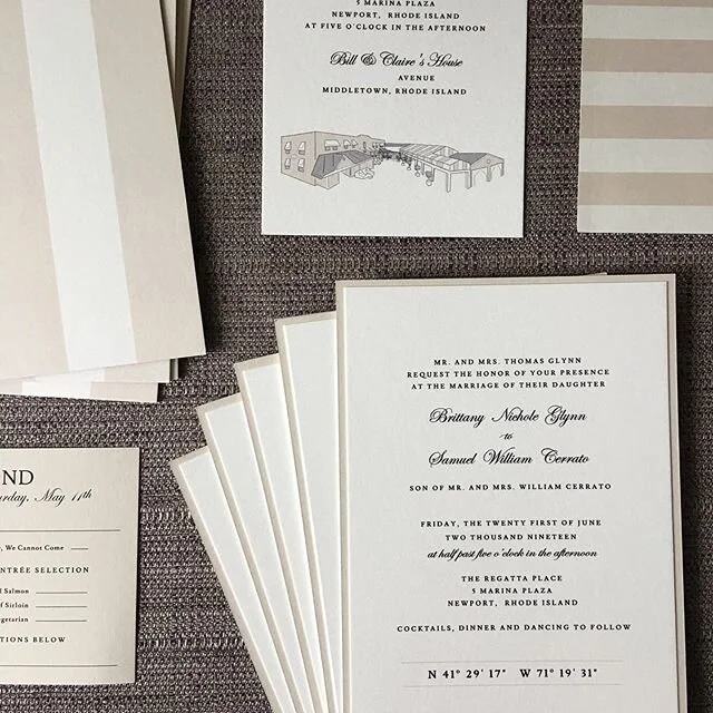 Since Covid19 has postponed most of my 2020 clients weddings, I&rsquo;ve been trying to catch up on updating my client galleries. I never shed enough light on this classic invitation suite created for @britstaa and Sams wedding at the beautiful @rega
