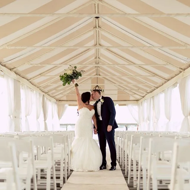 It&rsquo;s Brittany and Sam&rsquo;s first anniversary... Can you guess where they spent their evening? At the same place they celebrated their love just the year before! How cool is that!? @regattaplace opened a dockside restaurant at Goat Island Mar