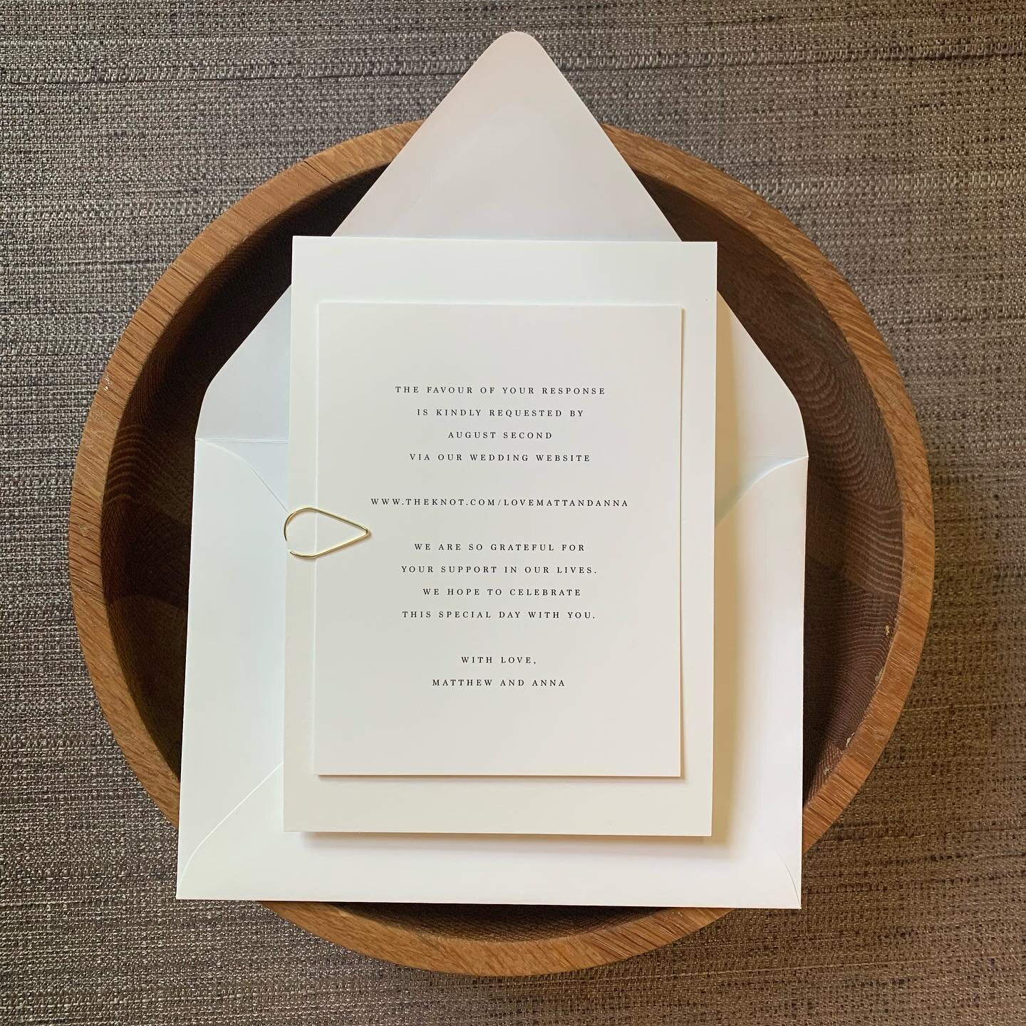 I love it when a couple wants to include a personal note to their guests in the details card. It really sets an intimate/ personalized tone for the entire wedding day.