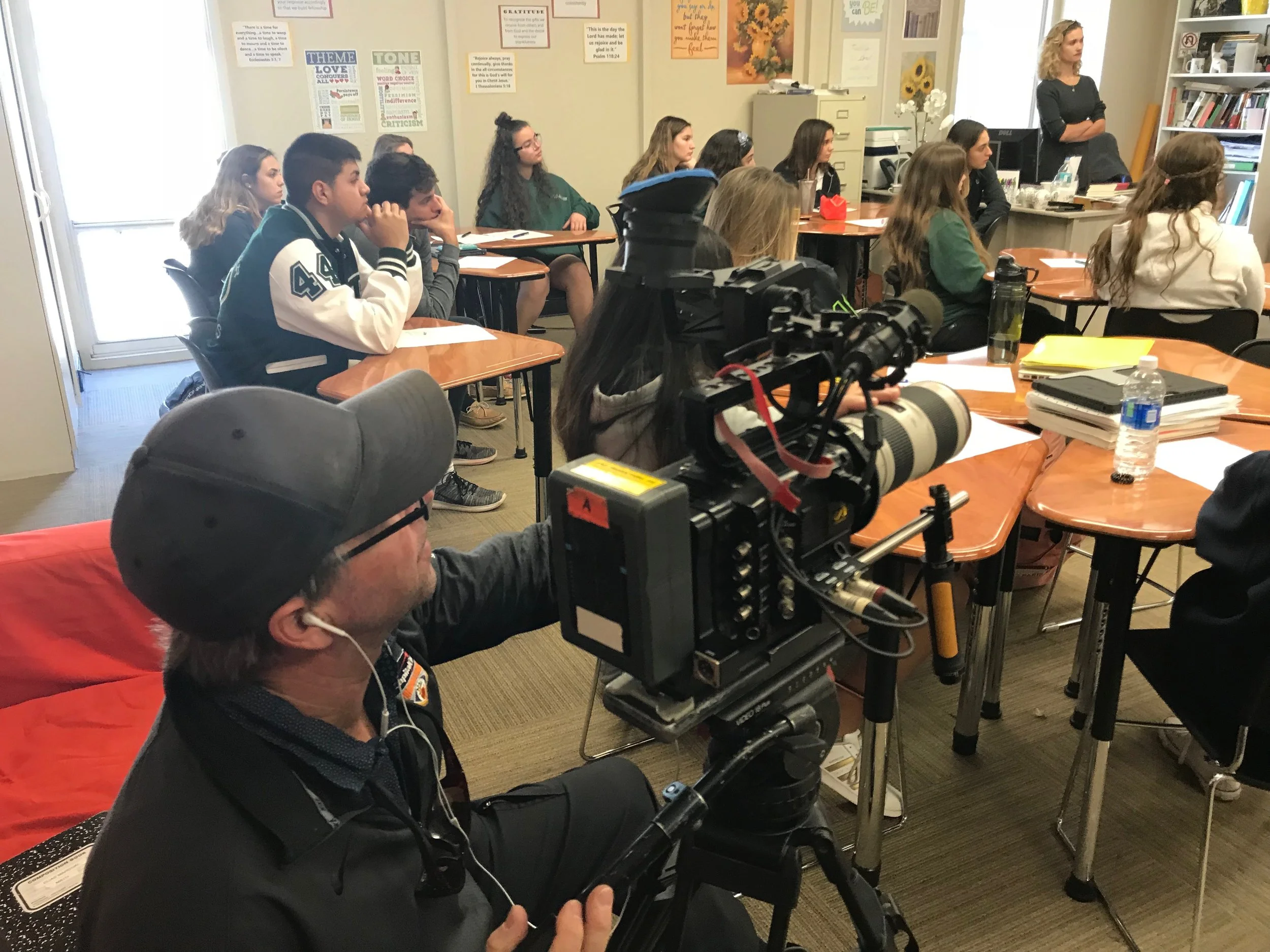 Cinematographer Andy Cope capturing the lecture.