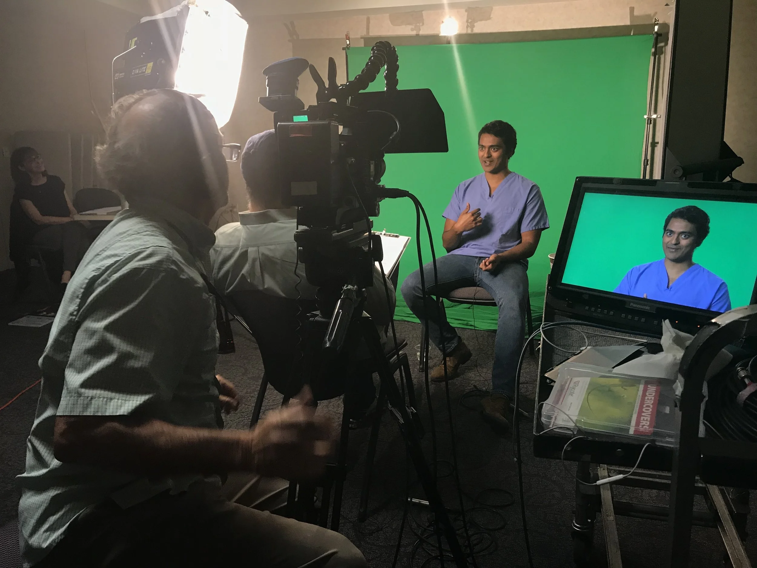 DP Andy Cope framing the interview.