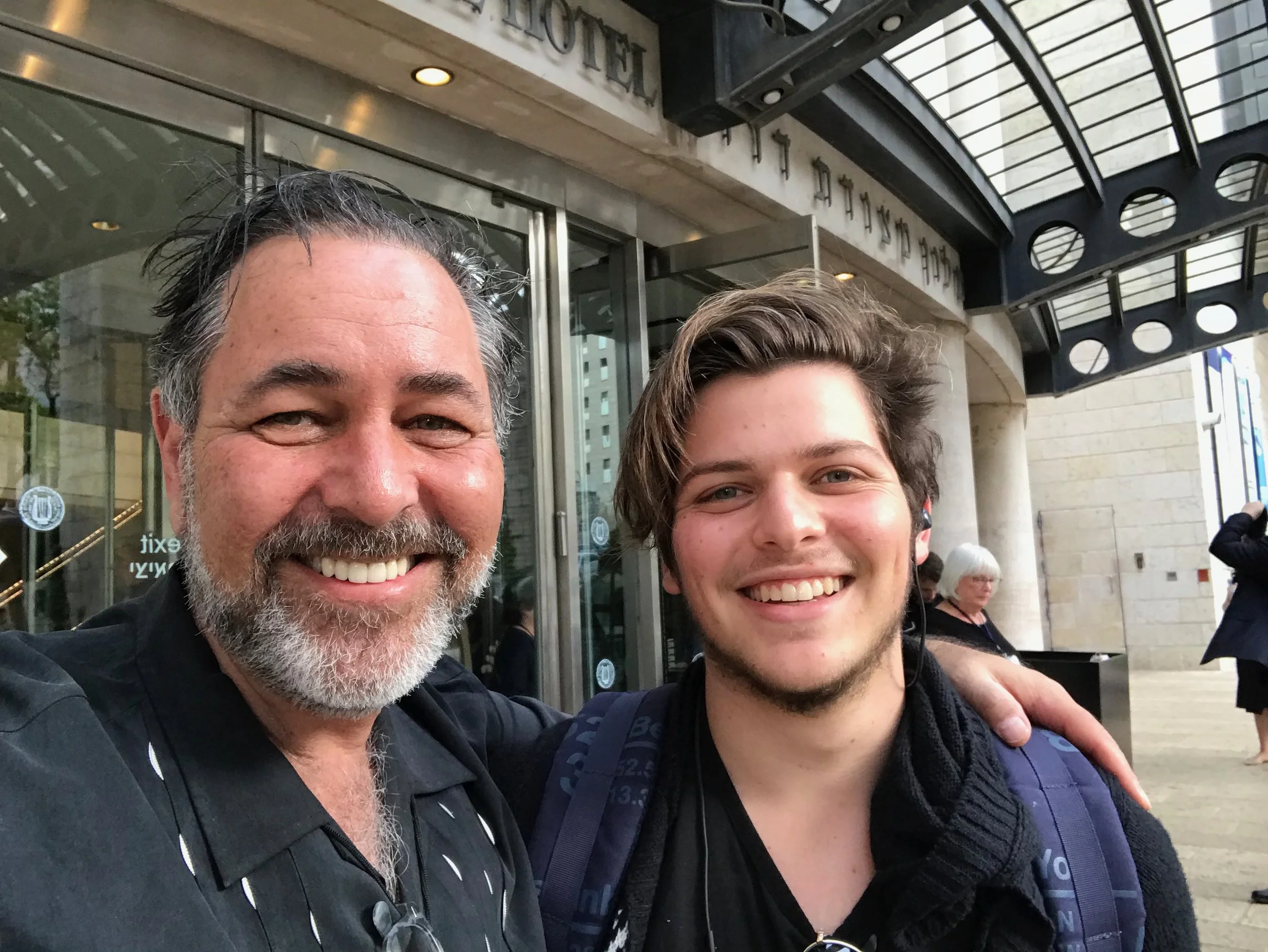 Contributing Photographer Matt Levine, with his father, Director Jerry Levine.