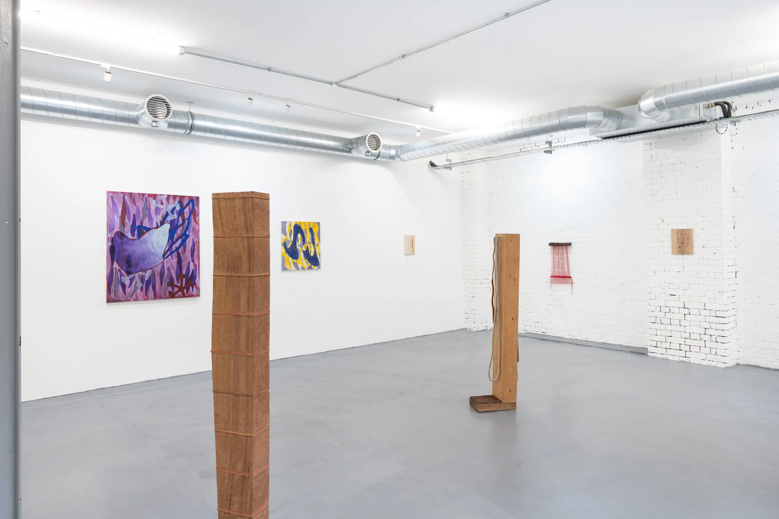 Goia Mujalli (paintings on the left) & Tonico Lemos Auad (sculptures and works on the right)