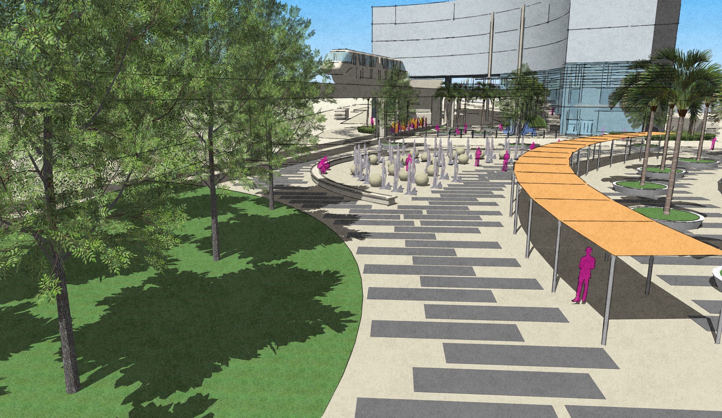 JTA Plaza Conceptual Design, Jacksonville, Florida