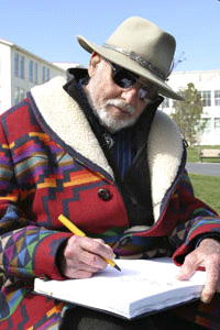 Lawrence Halprin Sketching - Photo by Will Walker, The Hook, Issue 726, June 28, 2008