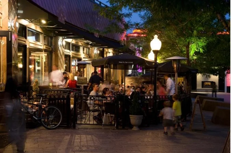 “Eatertainment” and experience offered at the Belmar Mixed-Use Redevelopment, Lakewood, CO