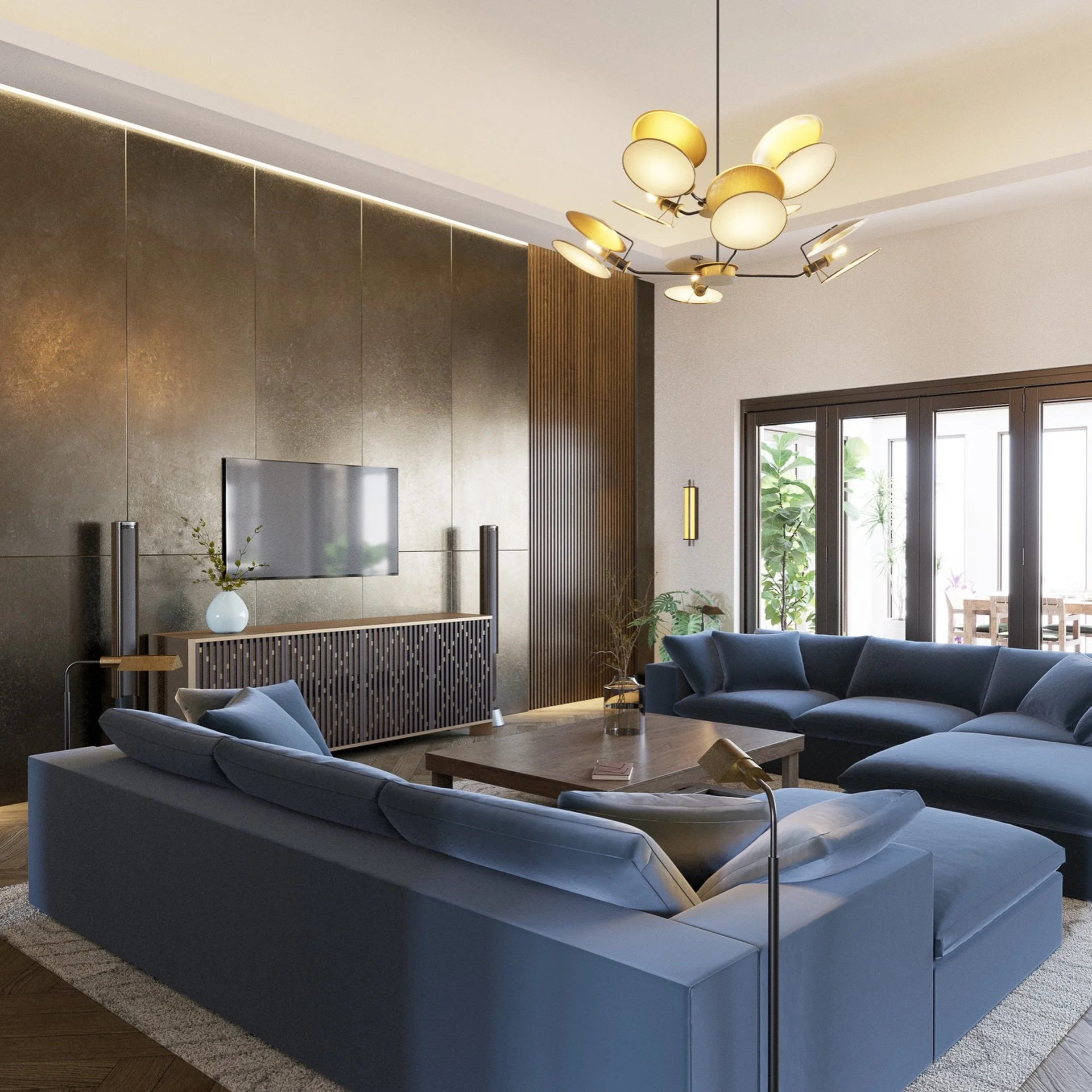 Oldie but a Goodie. This was a fun internal project from back in the day when we were still learning how to use our rendering software. Who doesn&rsquo;t love a hidden speakeasy concealed behind custom paneling in your very own living room! We may ha