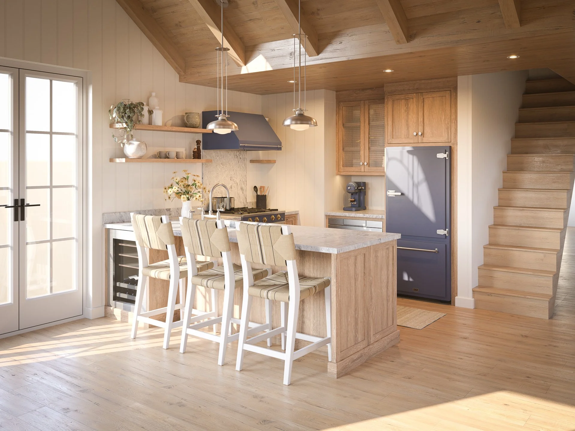 What a dreamy guest house kitchen with custom blue Big Chill appliances. For being a small space, the layout is super functional and has everything you could need! 

Design: @elisedenverinteriordesign 

 #kitchenset #interiordesign #rendering #bigchi