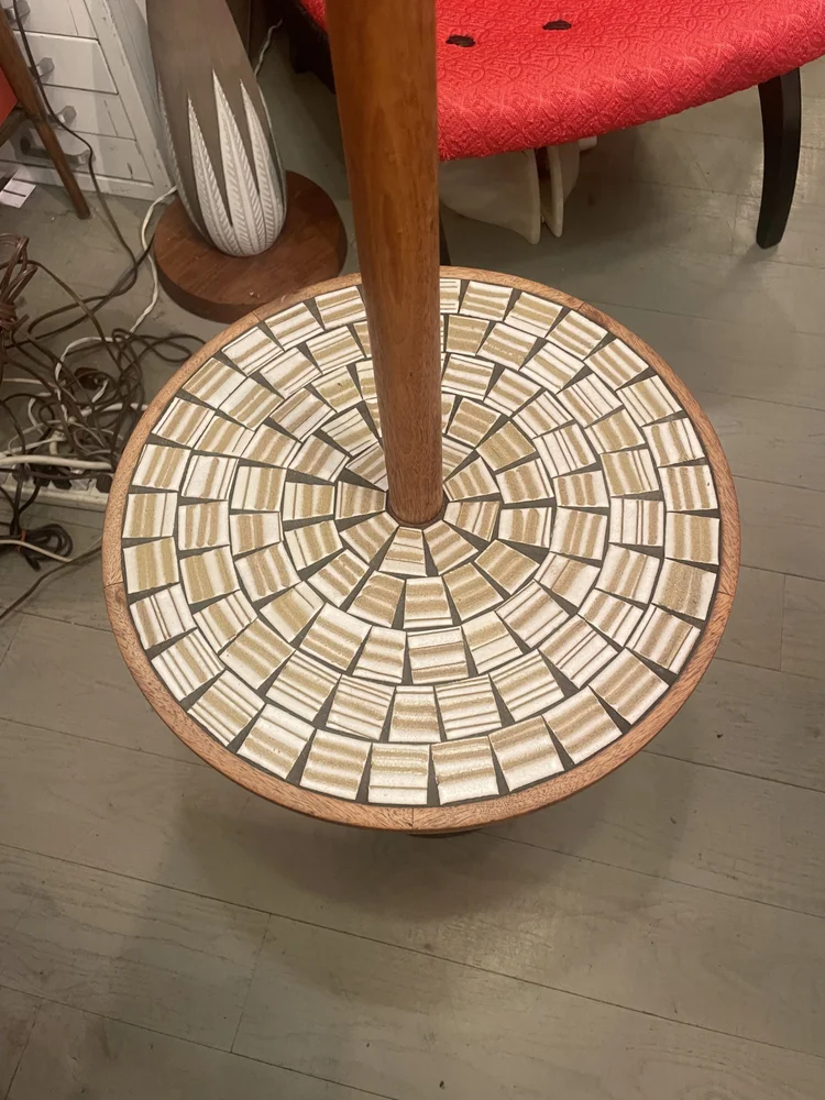 Gordon and Jane Martz floor lamp with tile table — Artifacts 20th