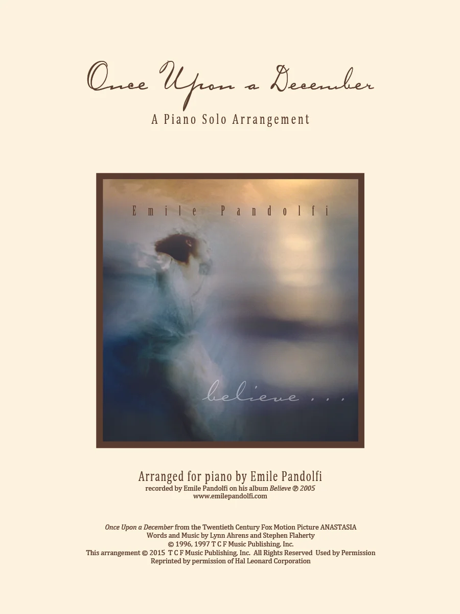 Sheet Music Once Upon A December Emile Pandolfi