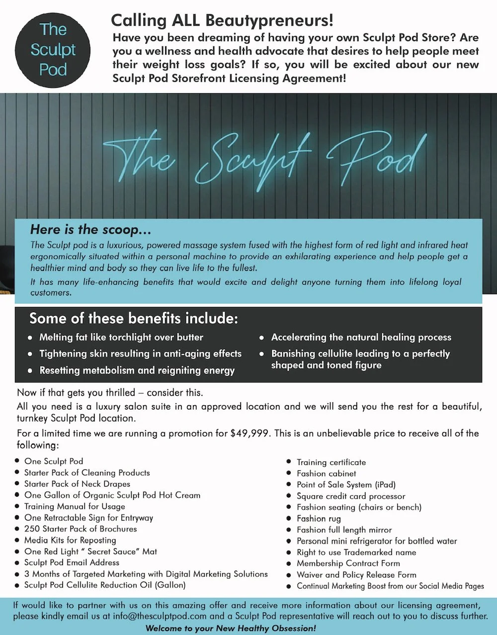 PURCHASE A SCULPT POD FRANCHISE! — The Sculpt Pod