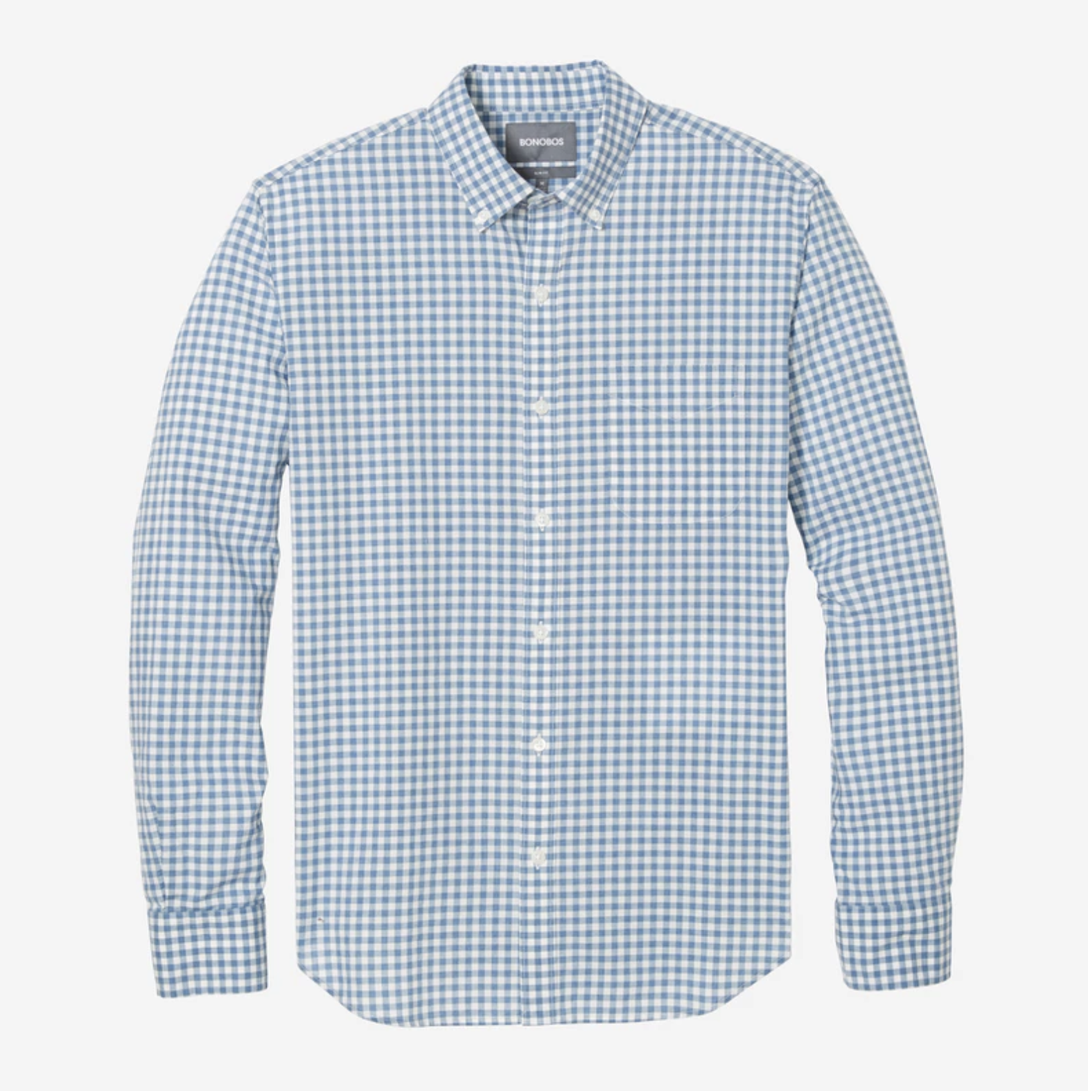Dress to impress in this blue gingham shirt, perfect for any business casual workplace. Practically everyone in the office has this shirt, so there’s no way Jared the admin will assume that paper bag you’re holding is his Sweetgreen quinoa bowl, again.