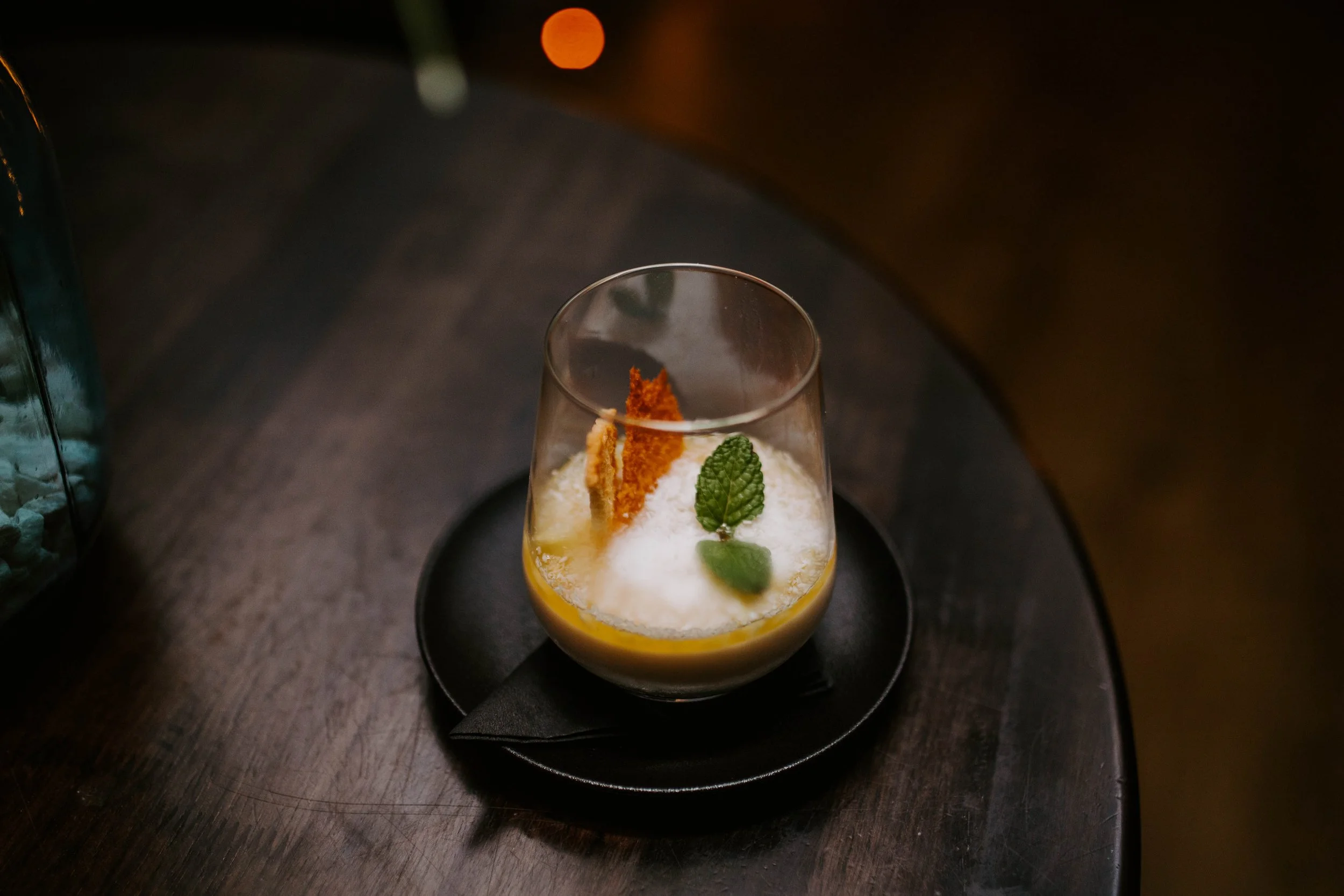 New Year's Eve dessert served during Midnight Society celebration in Dublin