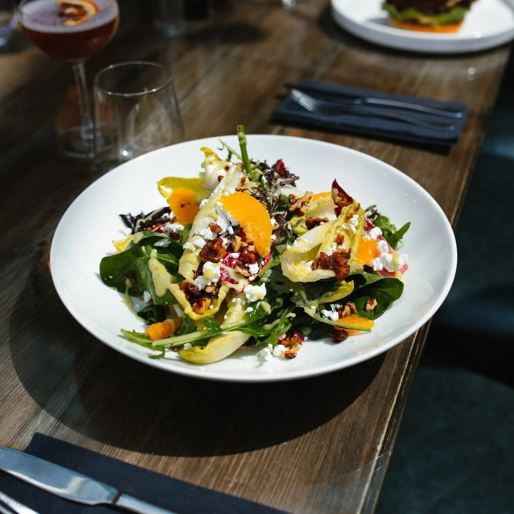 Endive Salad with orange and goat's cheese from the Lunch Menu of Urban Brewing Restaurant
