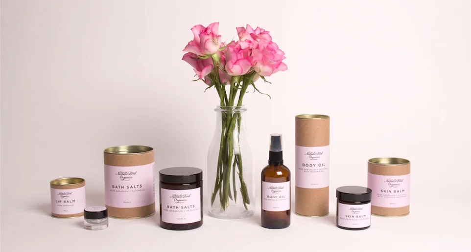 Nathalie Bond Organics Rose Geranium & Patchouli collection