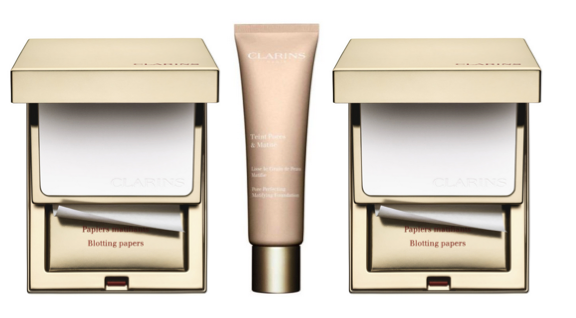 Clarins Pore Perfecting Mattifying Kit and Pore Perfecting Foundation