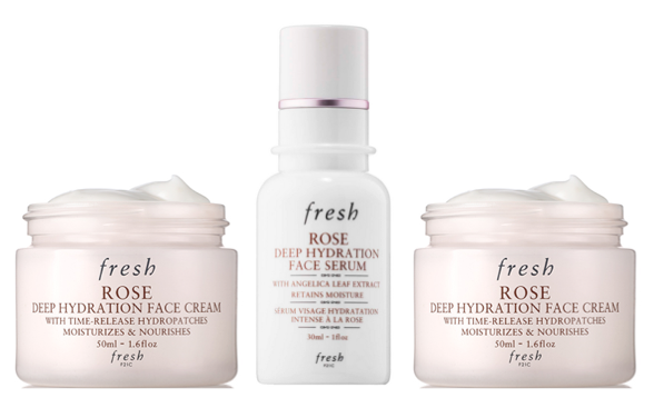 Fresh Rose Deep Hydration Trio Skincare Set