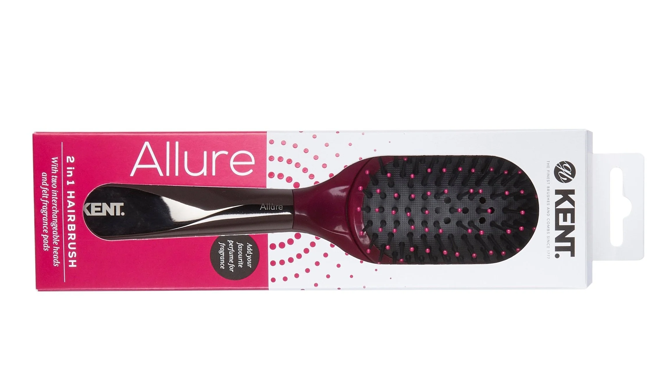 Kent Brushes Allure 2-in-1 Hairbrush with Perfume Pads