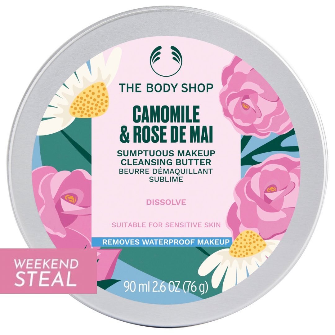 Beauty Bible Weekend Steal: @thebodyshop Camomile &amp; Rose de Mai Cleansing Butter 🤍

We&rsquo;d like to make a public service announcement: The Body Shop is NOT, repeat NOT closing. Our friend Anita Roddick&rsquo;s legacy is safe, because &ndash;