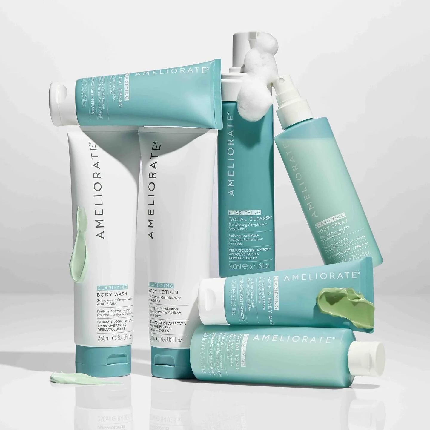 💙 Fab Find of the Week: @ameliorateskin (with its cool new look) ✨ 

AMELIORATE are just heroic at tackling some really tough skin challenges. Like bumpy &lsquo;chicken skin&rsquo; on upper arms. Or flaky, itchy scalps. Or breakouts on face, chest, 