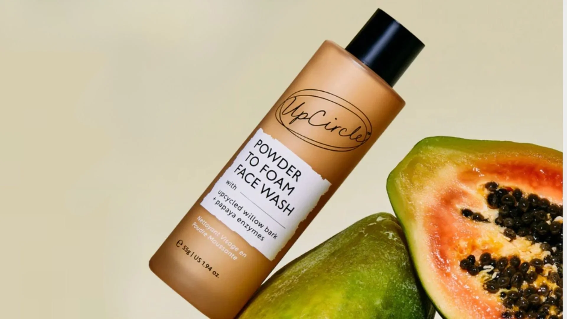 Beauty Bible Loves... UpCircle Powder to Foam Face Wash with Willow Bark + Papaya Enzymes