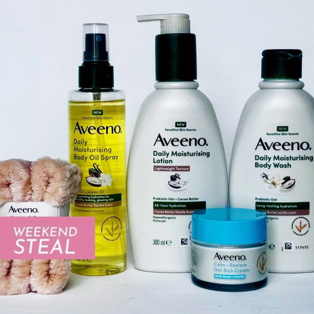 Beauty Bible Weekend Steal: @aveenoukire calming new skincare innovations 💙✨

Aveeno &ndash; longstanding hit with the sensitive-skinned Beauty Bible team &ndash; has long made a virtue of gentle, barrier-conscious formulas. The whole (supremely aff