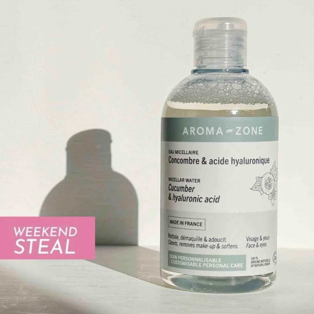 Beauty Bible Weekend Steal: @aromazone_uk Organic Cucumber &amp; Hyaluronic Acid Micellar Water 💙✨

A skincare bargain that really delivers💧

Meet Aroma-Zone&rsquo;s Organic Cucumber &amp; Hyaluronic Acid Micellar Water &ndash; the &pound;6.50 wond