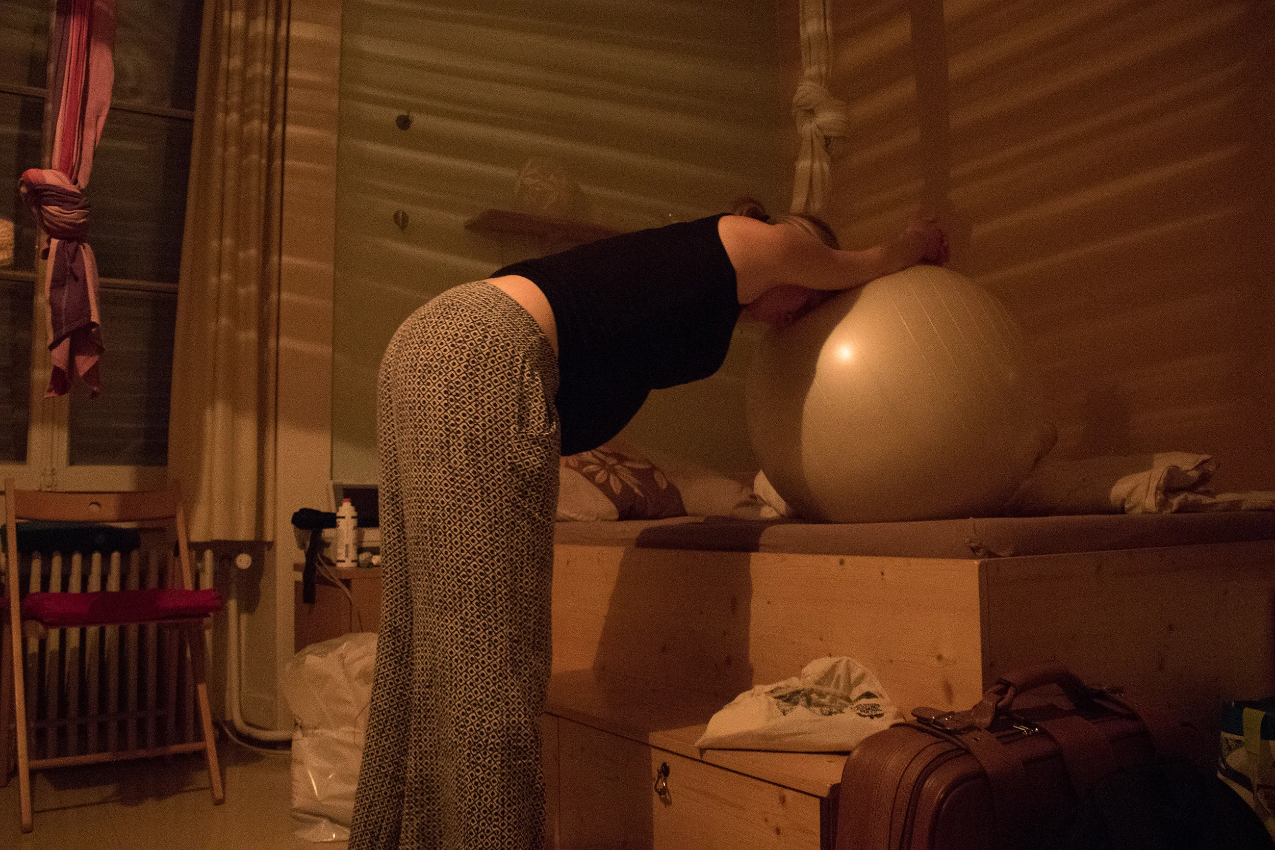 One of my favorite positions to manage the pain.