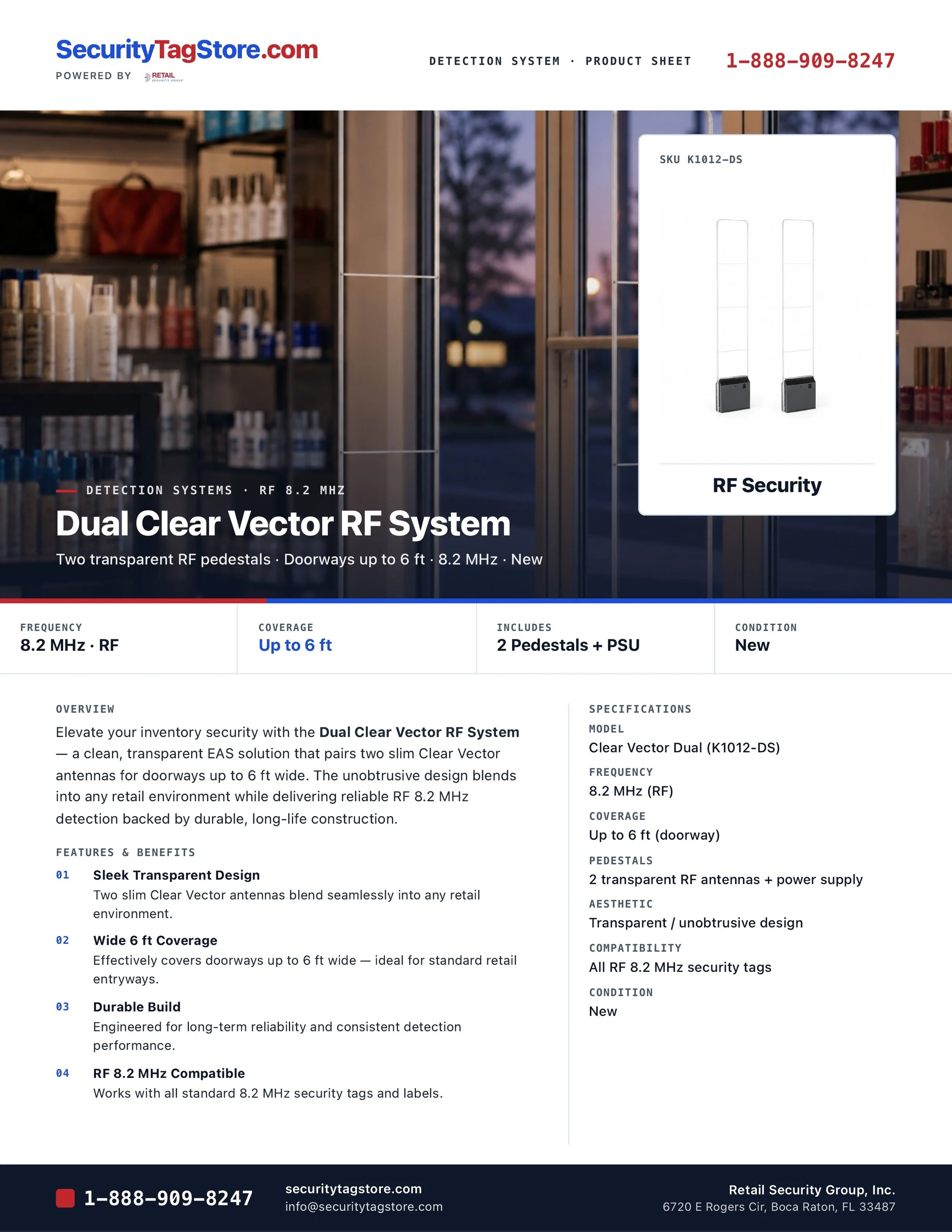 Clear Vector RF Security System – New | 6-Foot Doorway Coverage ...