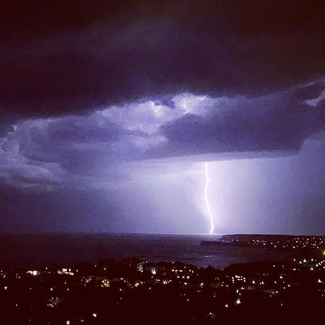 Best balcony view in the world 🌩 #home. Storm&rsquo;s coming Sydney ⚡️. Let&rsquo;s ride the lightening wild ones, I&rsquo;m feeling brave tonight! #sydneystorms